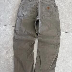 2000s Vintage Carhartt Olive Green Carpenter Pants Size 36 x 30